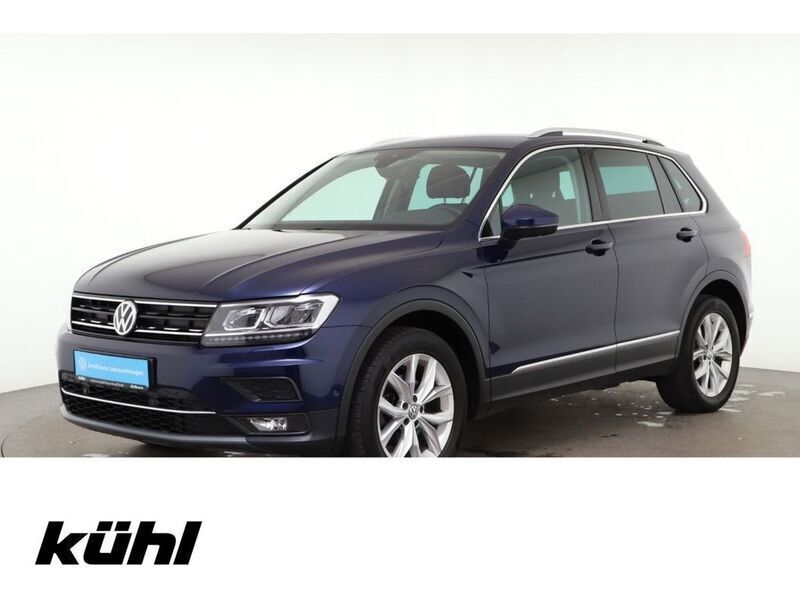 Atlantik blue metallic Gebraucht 2018 VW Tiguan Highline SUV | 22.980 € (Superpreis) - Bild 1/4