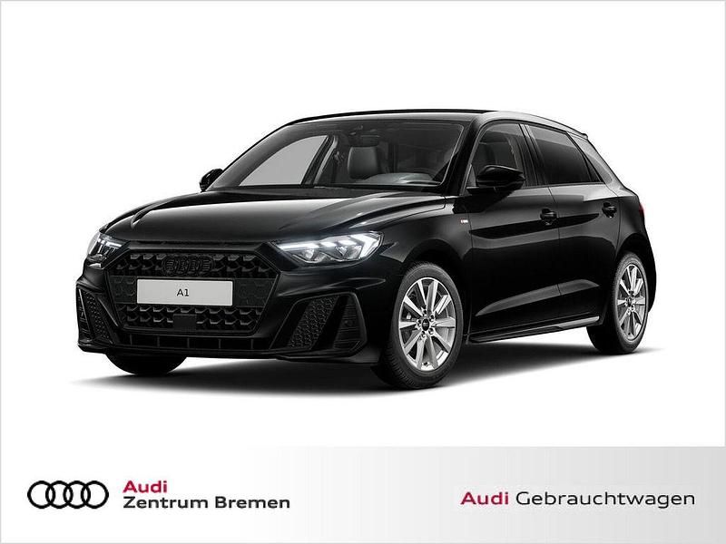 Mythosschwarz metallic Gebraucht 2025 Audi A1 Sportback S-Line Kleinwagen | 28.880 € (Teuer) - Bild 1/4