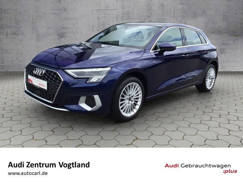 Navarrablau metallic Gebraucht 2023 Audi A3 Sportback Advanced Plus Limousine | 29.580 € (Fairer Preis) - Bild 1/4