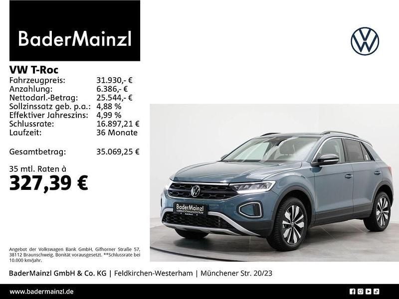 Petroleum blue metallic Gebraucht 2025 VW T-Roc Goal SUV | 31.930 € (Fairer Preis) - Bild 1/3