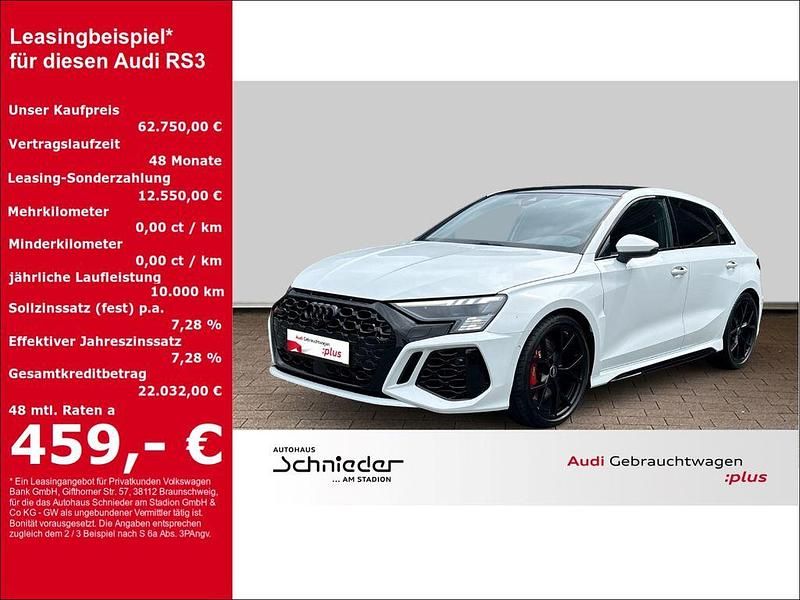Weiss Gebraucht 2024 Audi RS3 Sportback Ambiente Kleinwagen | 62.750 € (Fairer Preis) - Bild 1/4
