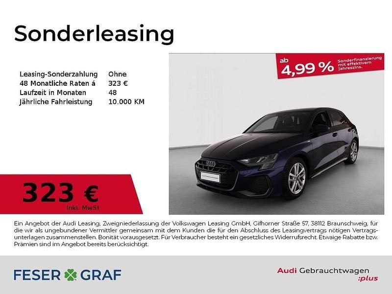 Navarrablau metallic Gebraucht 2025 Audi A3 S-Line Limousine | 34.290 € (Guter Preis) - Bild 1/4