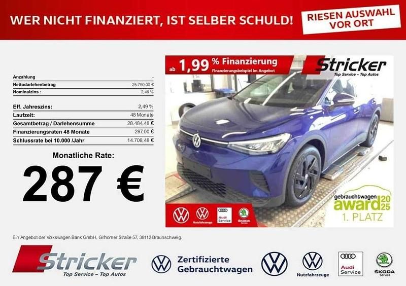 Blue dusk metallic Gebraucht 2022 VW ID.4 Pro Performance SUV | 25.789 € (Superpreis) - Bild 1/4