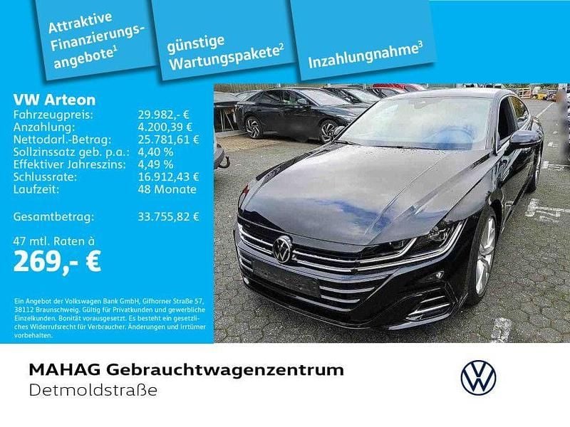 Deep black perleffekt Gebraucht 2021 VW Arteon R-line Limousine | 29.982 € (Fairer Preis) - Bild 1/2