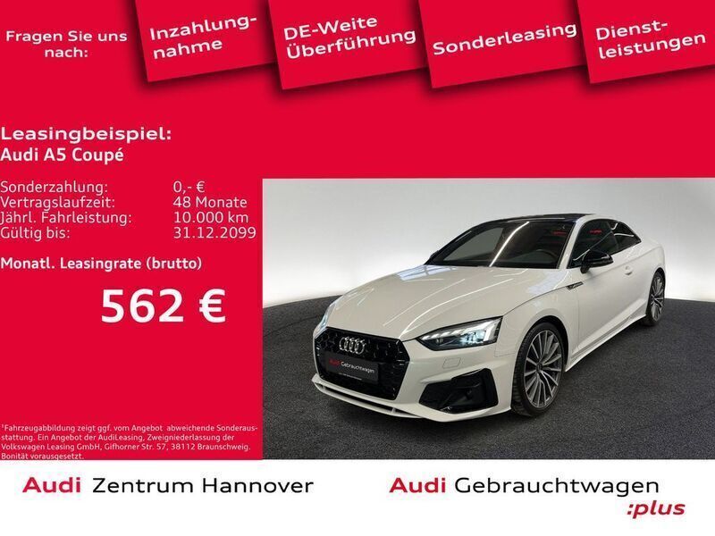 Gletscherweiß metallic Gebraucht 2020 Audi A5 S-Line Coupé | 35.950 € (Fairer Preis) - Bild 1/4