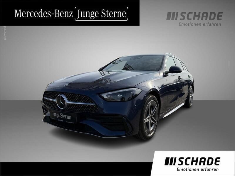 Blau Gebraucht 2023 Mercedes C300e AMG line Kombi | 40.850 € (Guter Preis) - Bild 1/4