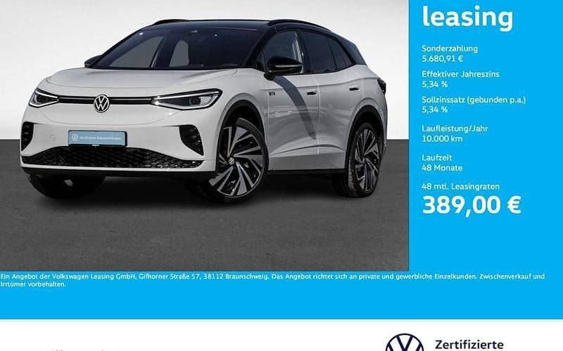 Gletscherweiß metallic Gebraucht 2024 VW ID.4 GTX SUV | 45.511 € (Superpreis) - Bild 1/4