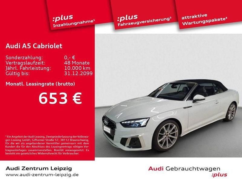 Gebraucht Audi A5 Cabriolet S-Line 163 PS (119 kW) 2024 Weiß Cabrio