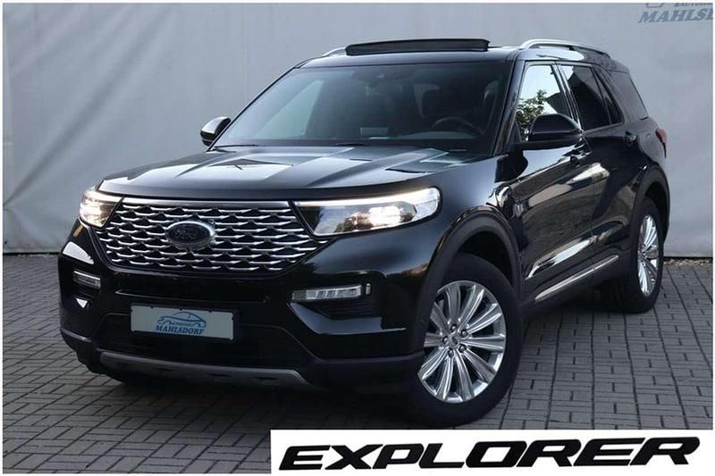 Obsidianschwarz Gebraucht 2021 Ford Explorer Platinum SUV | 37.460 € - Bild 1/3