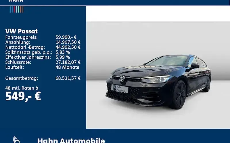 Gebraucht VW Passat R-line 265 PS (194 kW) 2026 Schwarz Kombi