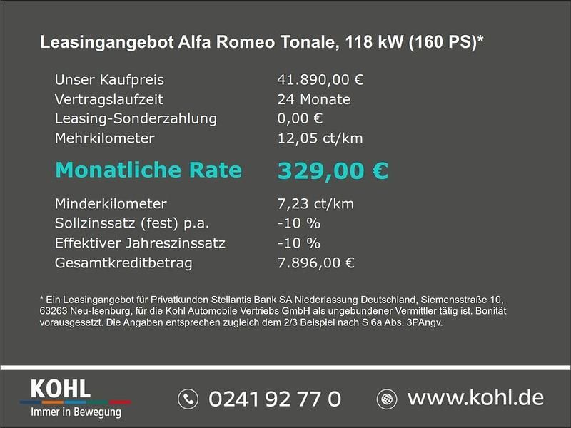 Neu Alfa Romeo Tonale Veloce 160 PS (117 kW) 2026 Weiß SUV