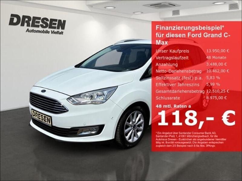 Weiss Gebraucht 2019 Ford Grand C-Max Titanium Van / Kleinbus | 13.950 € (Fairer Preis) - Bild 1/4
