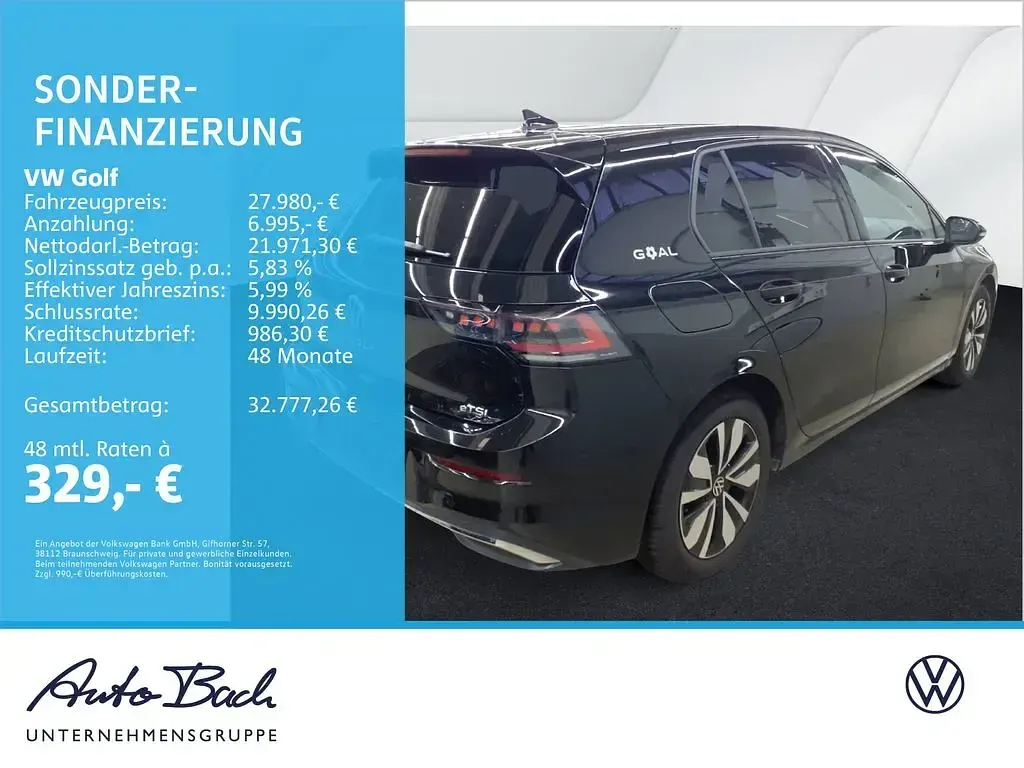 Gebraucht VW Golf VIII Goal 150 PS (110 kW) 2025 Schwarz Limousine