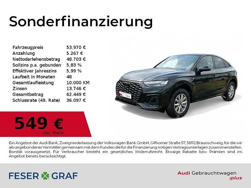 Mythosschwarz metallic Gebraucht 2024 Audi Q5 Sportback Ambiente SUV | 53.970 € (Etwas zu teuer) - Bild 1/4