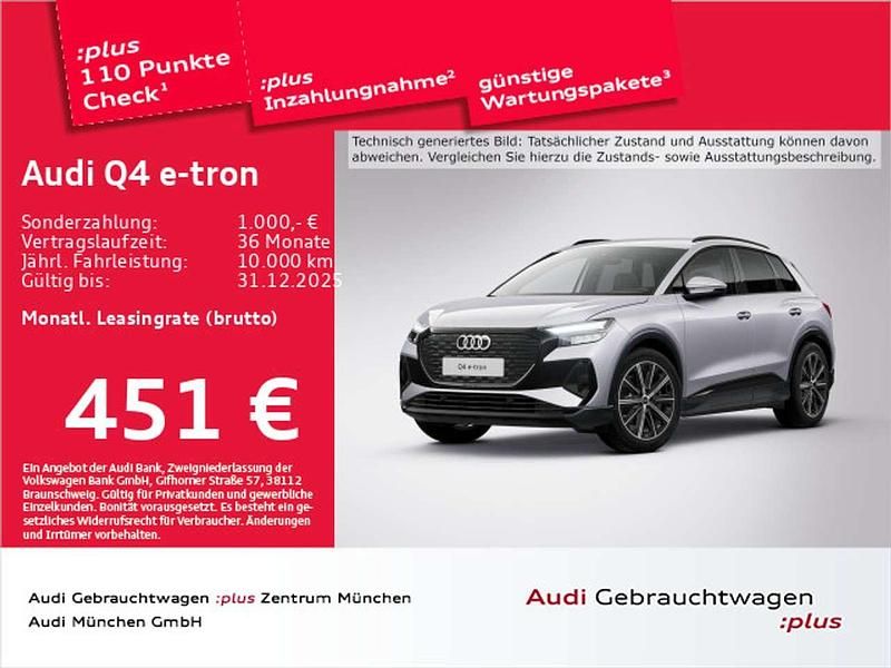 Florettsilber metallic Gebraucht 2025 Audi Q4 e-tron S-Line SUV | 47.889 € (Etwas zu teuer) - Bild 1/2
