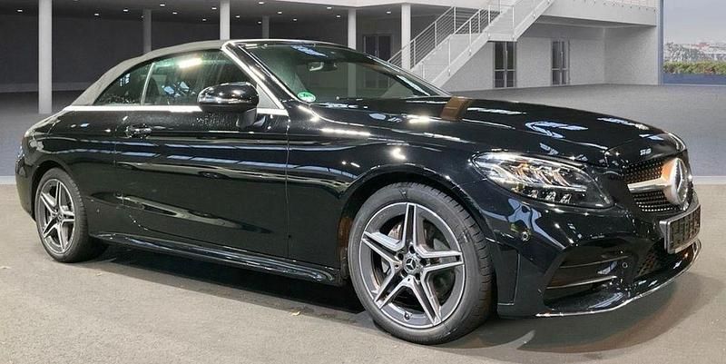 Schwarz Gebraucht 2020 Mercedes C200 AMG Cabrio | 31.999 € (Superpreis) - Bild 1/2