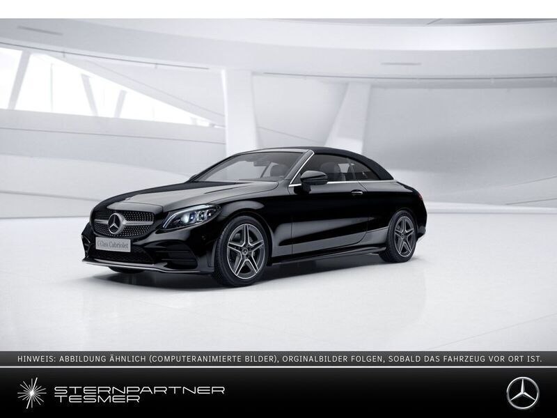 Schwarz Gebraucht 2022 Mercedes C200 AMG Cabrio | 40.895 € (Etwas zu teuer) - Bild 1/4