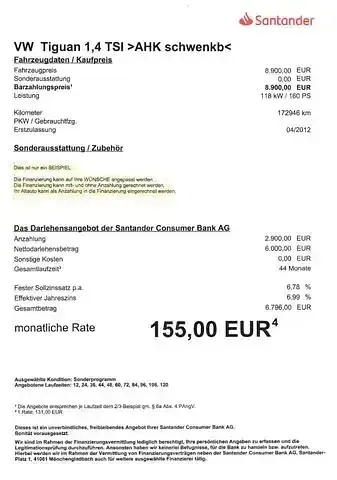 Gebraucht VW Tiguan 160 PS (117 kW) 2012 Grau SUV