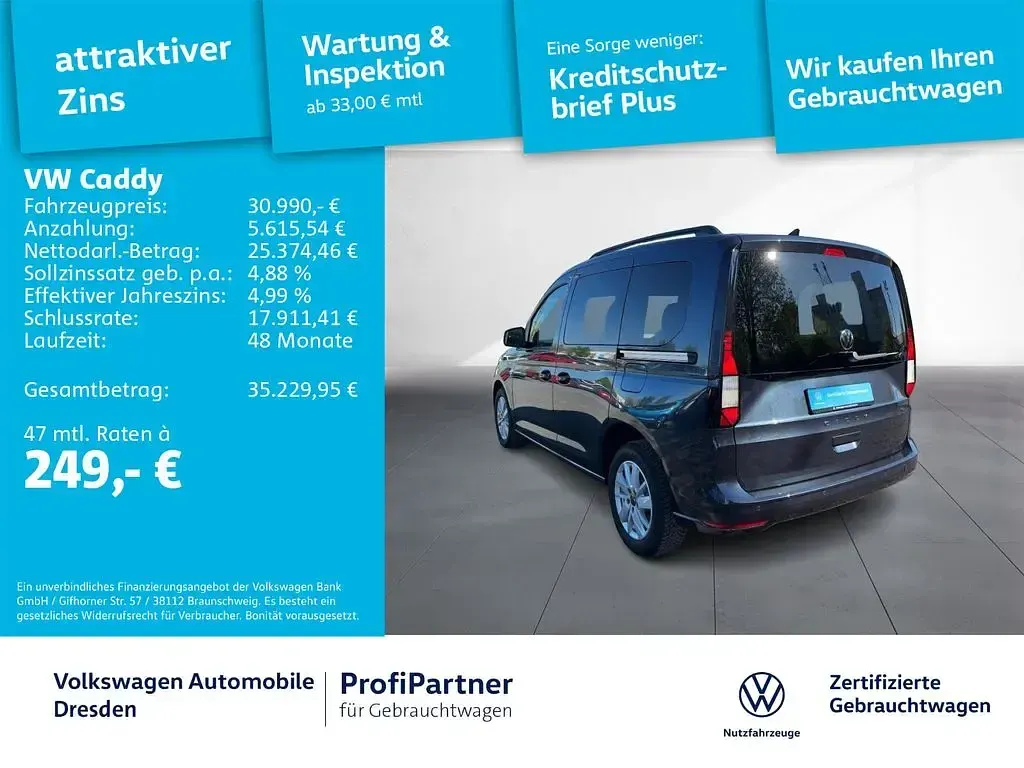 Brugt VW Caddy Life 116 HK (85 kW) 2025 Blå MPV