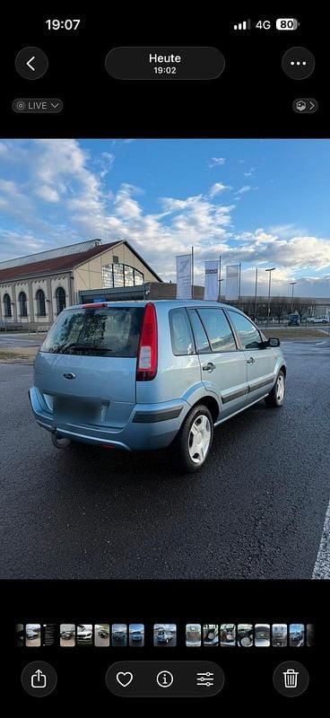 Gebraucht Ford Fusion Style 101 PS (74 kW) 2008 Blau Kleinwagen