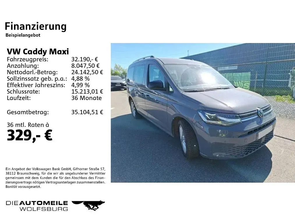 Gebraucht VW Caddy Maxi Life 122 PS (89 kW) 2024 Grau Van / Kleinbus
