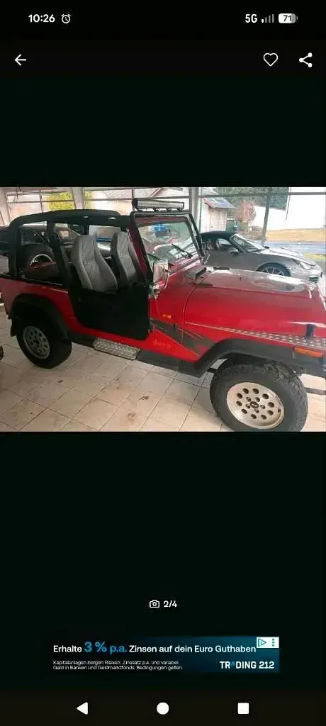 Gebraucht Jeep Wrangler 121 PS (88 kW) 1993 Rot SUV