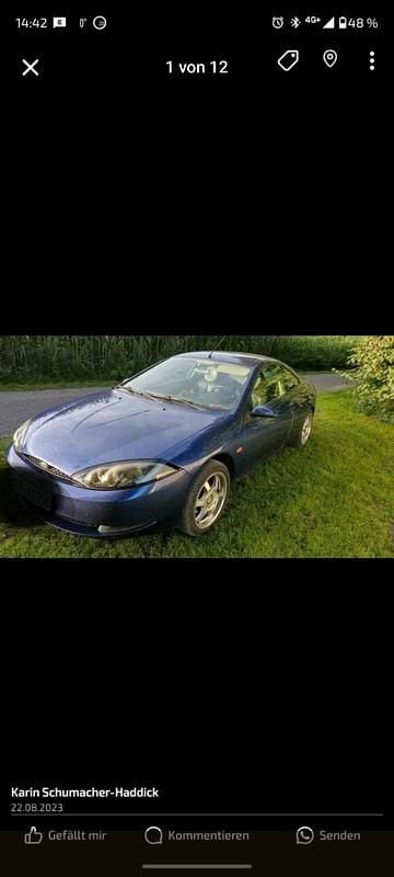 Blau Gebraucht 2000 Ford Cougar Coupé | 1.000 € (Superpreis) - Bild 1/4