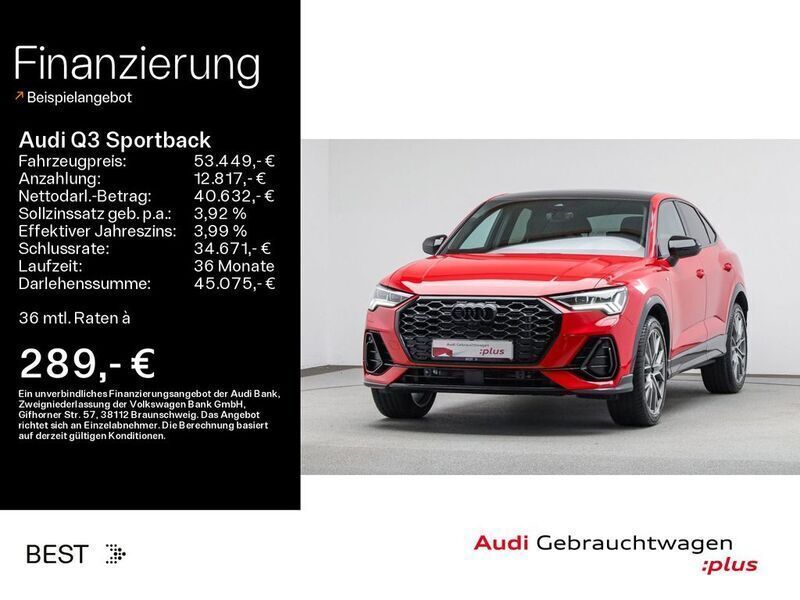 Progressivrot metallic Gebraucht 2024 Audi Q3 Sportback S-Line SUV | 53.449 € (Etwas zu teuer) - Bild 1/4