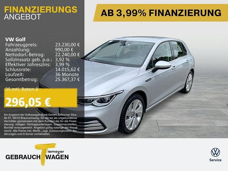 Silber Gebraucht 2021 VW Golf VIII Style Limousine | 23.230 € (Guter Preis) - Bild 1/4