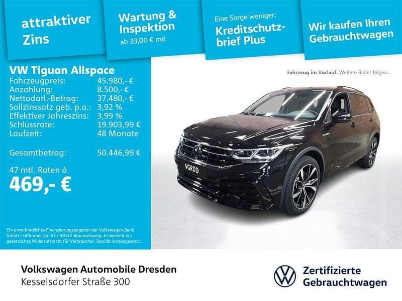Deep black perleffekt Gebraucht 2025 VW Tiguan Allspace R-line SUV | 45.980 € (Fairer Preis) - Bild 1/4