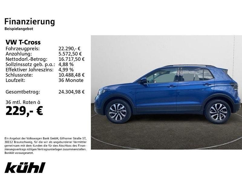 Gebraucht VW T-Cross Active 110 PS (80 kW) 2022 Reef blue metallic SUV