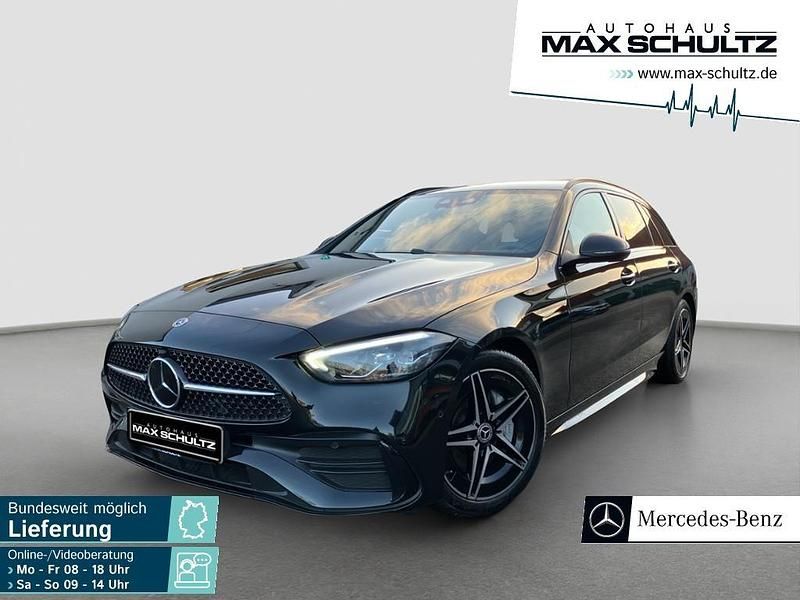 Metalliclack obsidianschwarz Gebraucht 2025 Mercedes C220 AMG Kombi | 44.690 € (Teuer) - Bild 1/4