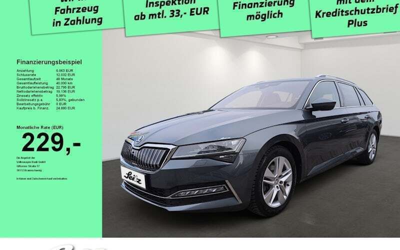 Quarzgrau met. Gebraucht 2022 Skoda Superb Style Kombi | 24.880 € (Superpreis) - Bild 1/4