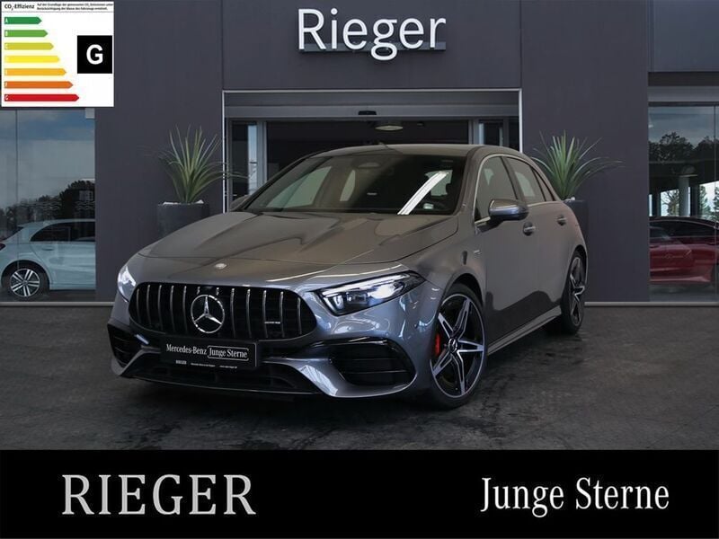Grey metallic Gebraucht 2024 Mercedes A45 AMG Premium Plus Limousine | 56.677 € (Guter Preis) - Bild 1/4