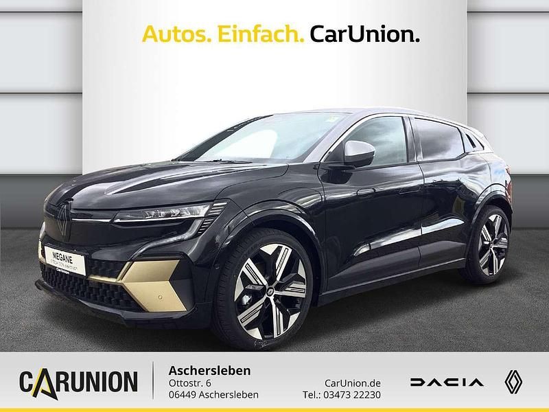 Black pearlschwarz metallic, dolomitgrau Gebraucht 2024 Renault Megane E-Tech Iconic Limousine | 32.495 € (Superpreis) - Bild 1/4