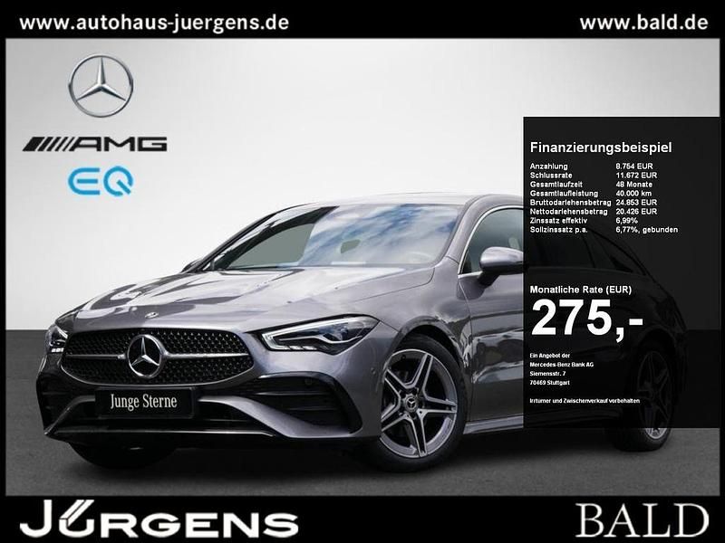 Grau mountain grey metallic Gebraucht 2024 Mercedes CLA180 Shooting Brake AMG Kombi | 28.450 € (Guter Preis) - Bild 1/4