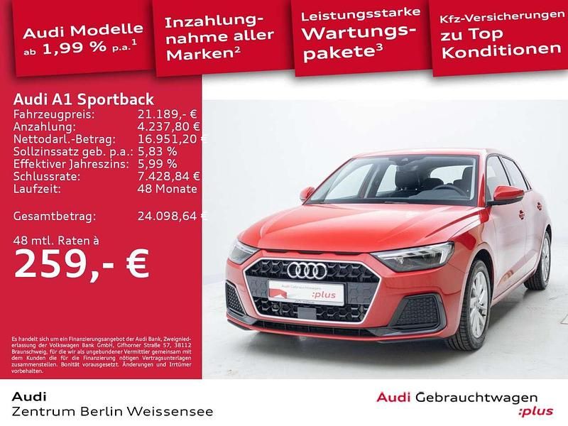Progressivrot metallic Gebraucht 2024 Audi A1 Advanced Kleinwagen | 21.189 € (Guter Preis) - Bild 1/4