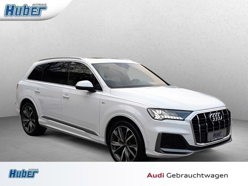 Gletscherweiß (metallic) Gebraucht 2021 Audi Q7 S-Line SUV | 46.480 € (Guter Preis) - Bild 1/4