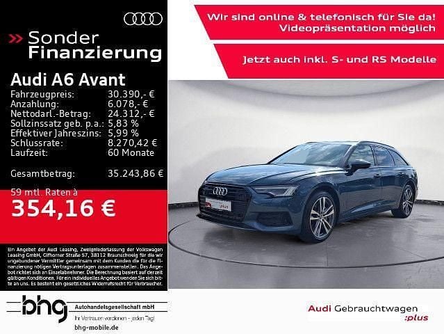 Avalongrün metallic Gebraucht 2020 Audi A6 Sport Kombi | 30.390 € (Superpreis) - Bild 1/4