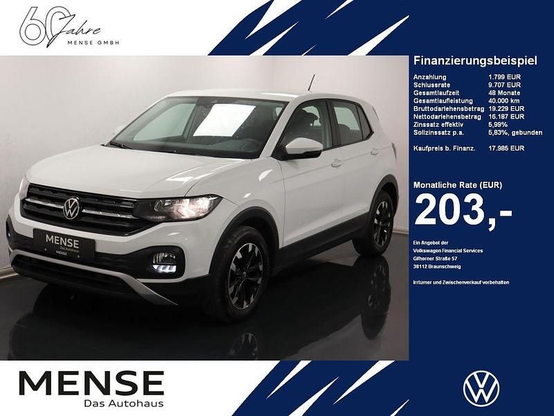 Pure white Gebraucht 2021 VW T-Cross Basis SUV | 17.985 € (Fairer Preis) - Bild 1/4