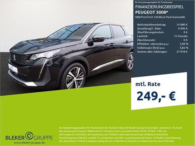 Perlaneraschwarz Gebraucht 2023 Peugeot 3008 Allure SUV | 24.970 € (Fairer Preis) - Bild 1/3