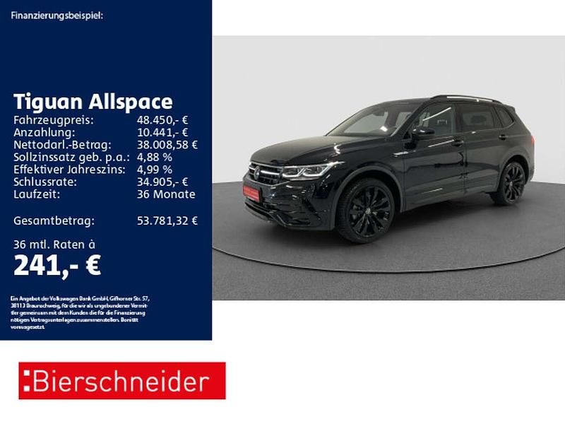 Schwarz Gebraucht 2024 VW Tiguan Allspace R-line SUV | 48.450 € (Teuer) - Bild 1/3