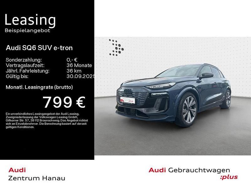Plasmablau metallic Gebraucht 2024 Audi SQ6 e-tron Sport SUV | 80.949 € (Fairer Preis) - Bild 1/4