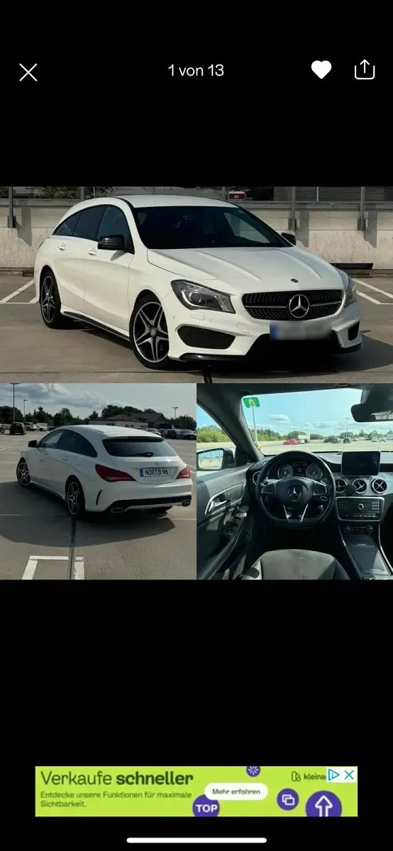 Gebraucht Mercedes CLA220 180 PS (132 kW) 2015 Weiß Limousine