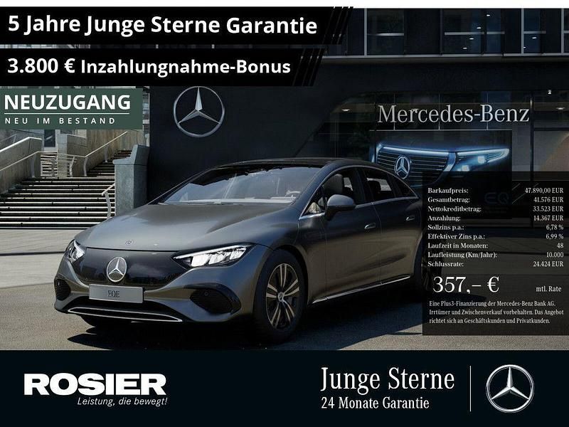Grau / selenitgrau (metallic) Gebraucht 2024 Mercedes EQE300 Advanced Plus Limousine | 47.890 € - Bild 1/4