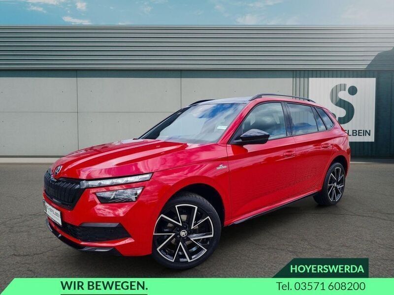 Velvet rot metallic met. Gebraucht 2022 Skoda Kamiq Monte Carlo SUV | 21.980 € (Fairer Preis) - Bild 1/4