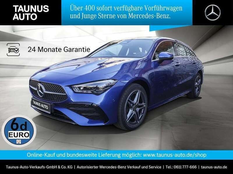 Spektralblau Gebraucht 2023 Mercedes CLA250e AMG Line Premium Limousine | 37.370 € (Etwas zu teuer) - Bild 1/4