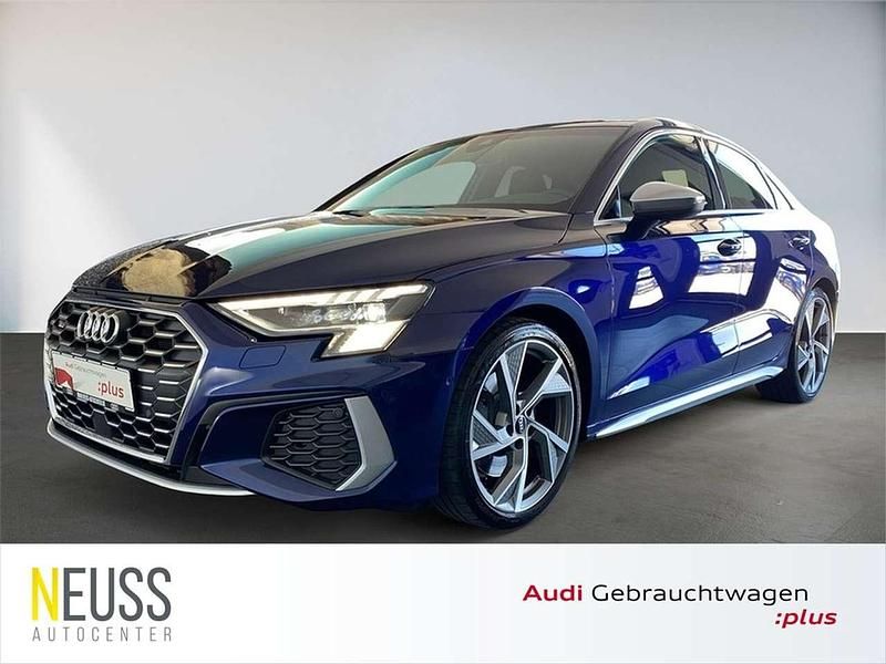 Navarrablau metallic (metallic) Gebraucht 2022 Audi S3 Ambiente Limousine | 38.450 € (Guter Preis) - Bild 1/4