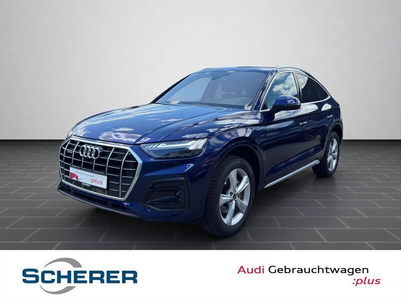 Navarrablau metallic (metallic) Gebraucht 2024 Audi Q5 Sportback Business SUV | 52.690 € (Etwas zu teuer) - Bild 1/4