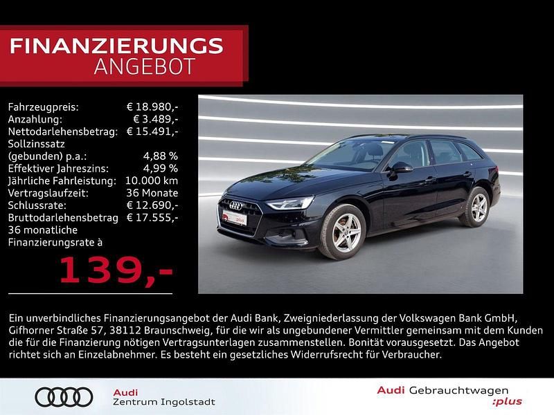 Brillantschwarz Gebraucht 2020 Audi A4 Comfort Kombi | 18.980 € (Superpreis) - Bild 1/3